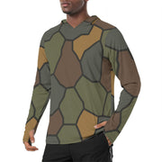 Turtle Shell Stahlhelm CAMO Mens Sunscreen Sports Hoodie With Thumb Holes - S / White