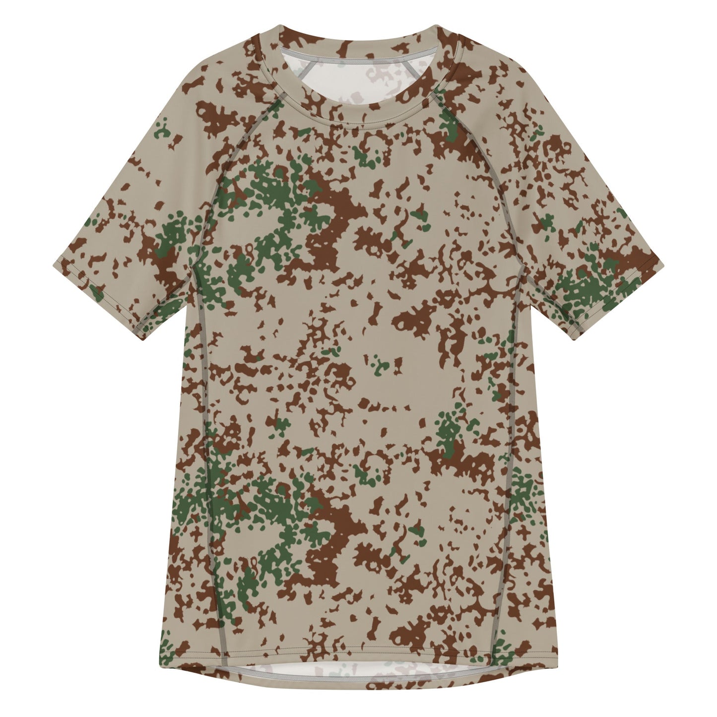 German Flecktarn Wüstentarn Desert CAMO Mens Short-Sleeve Rash Guard - 2XS