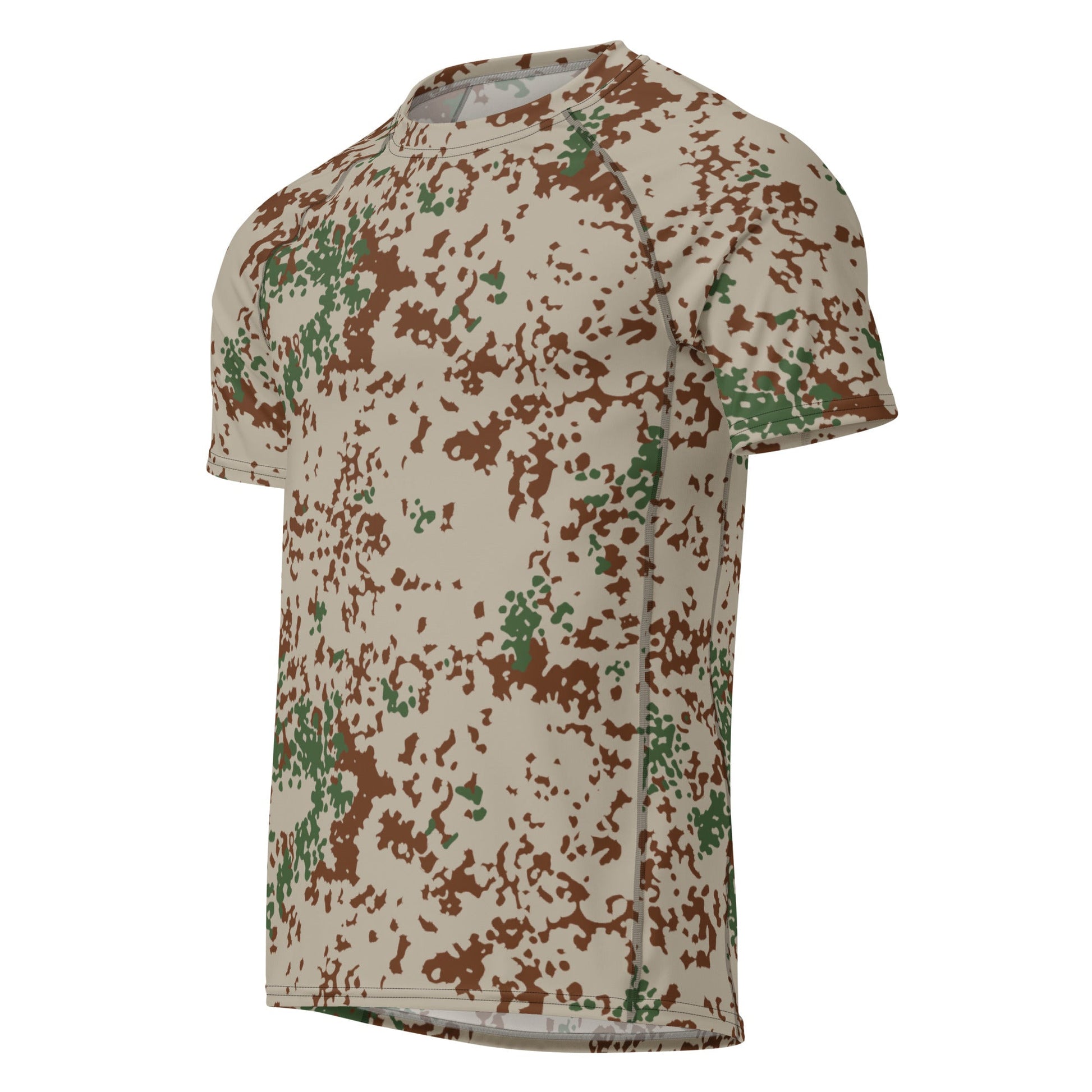 German Flecktarn Wüstentarn Desert CAMO Mens Short-Sleeve Rash Guard