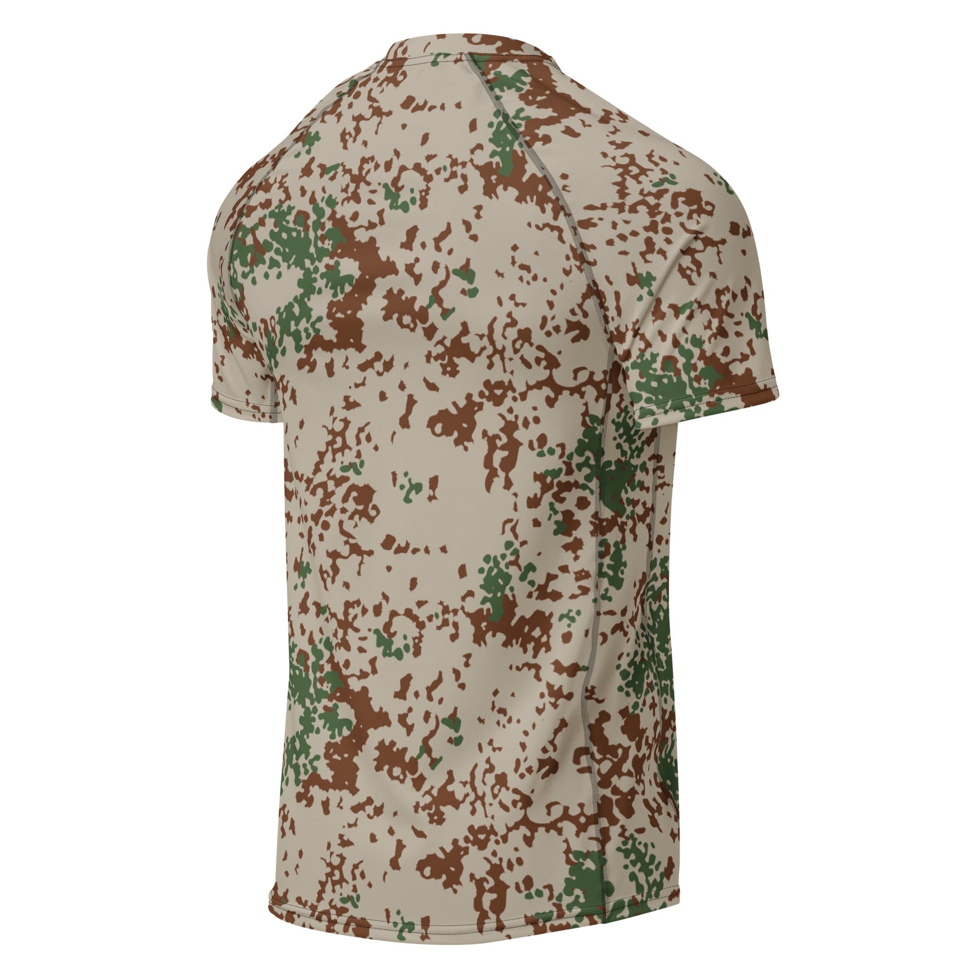 German Flecktarn Wüstentarn Desert CAMO Mens Short-Sleeve Rash Guard