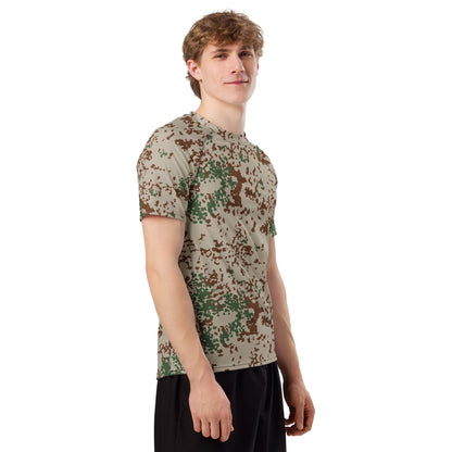 German Flecktarn Wüstentarn Desert CAMO Mens Short-Sleeve Rash Guard