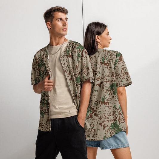 German Flecktarn Wüstentarn Desert CAMO Recycled Unisex Baseball Jersey - 2XS