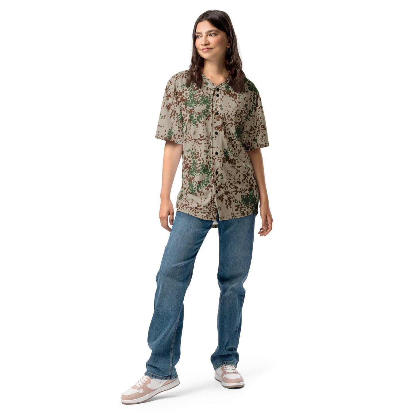 German Flecktarn Wüstentarn Desert CAMO Recycled Unisex Baseball Jersey