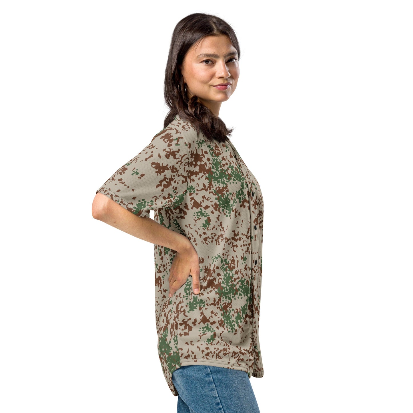 German Flecktarn Wüstentarn Desert CAMO Recycled Unisex Baseball Jersey