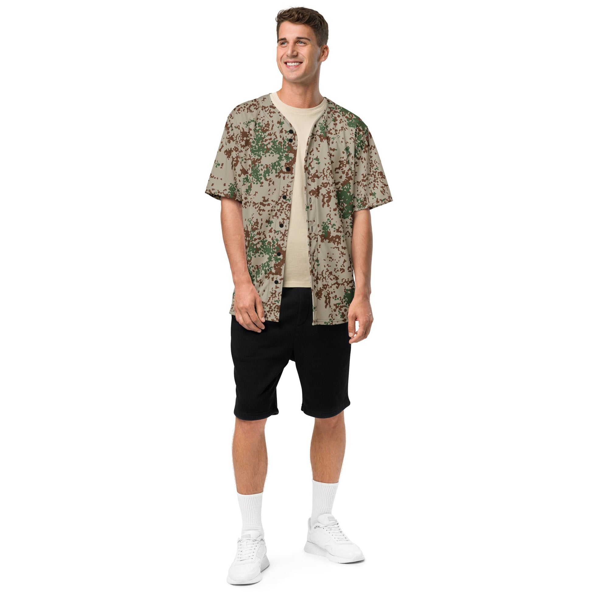 German Flecktarn Wüstentarn Desert CAMO Recycled Unisex Baseball Jersey