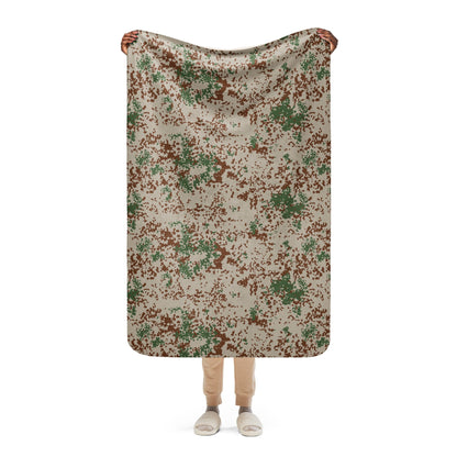 German Flecktarn Wüstentarn Desert CAMO Sherpa Blanket - 37″×57″