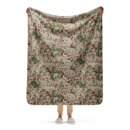 Flecktarn Wüstentarn Desert CAMO Sherpa Blanket - 50″×60″
