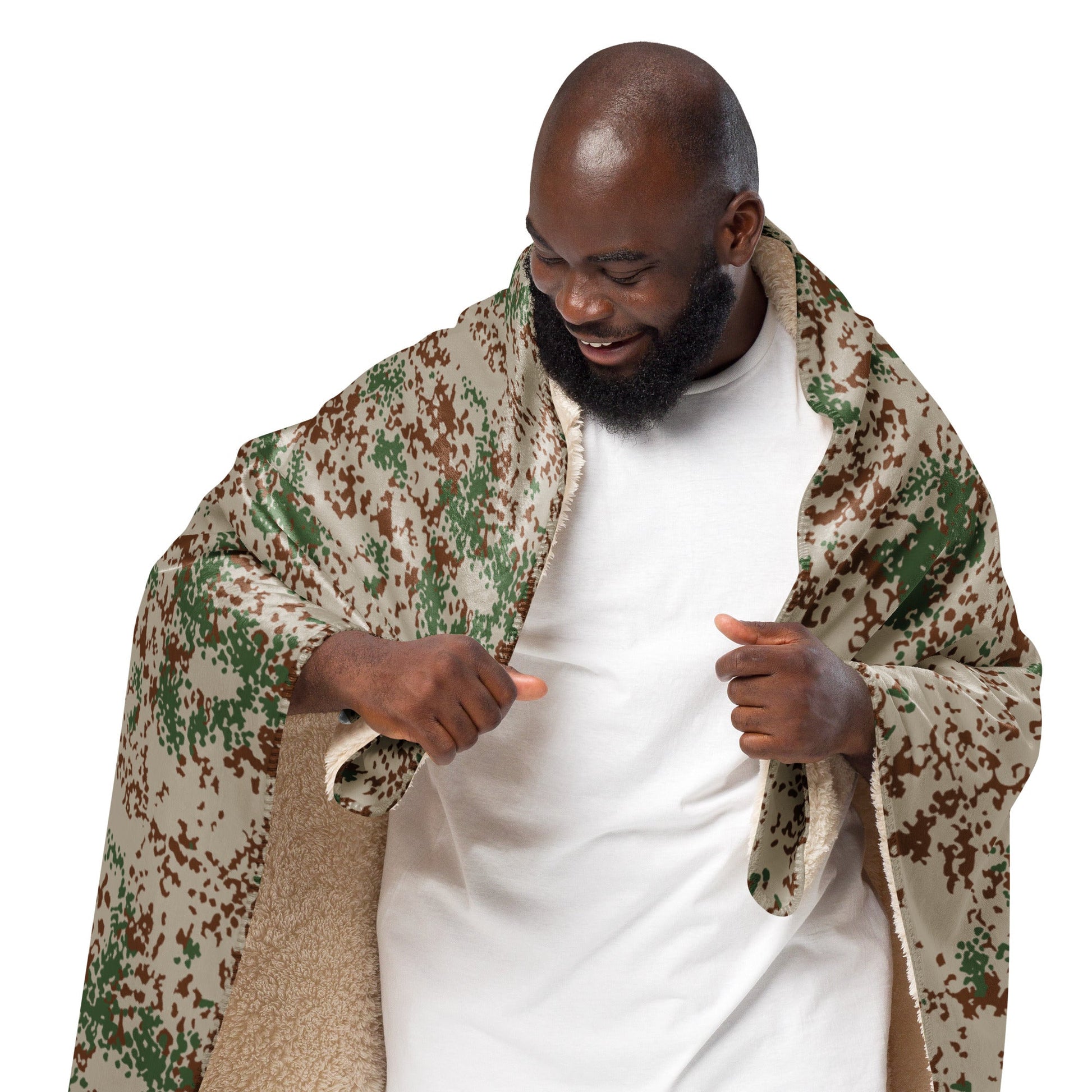 German Flecktarn Wüstentarn Desert CAMO Sherpa Blanket