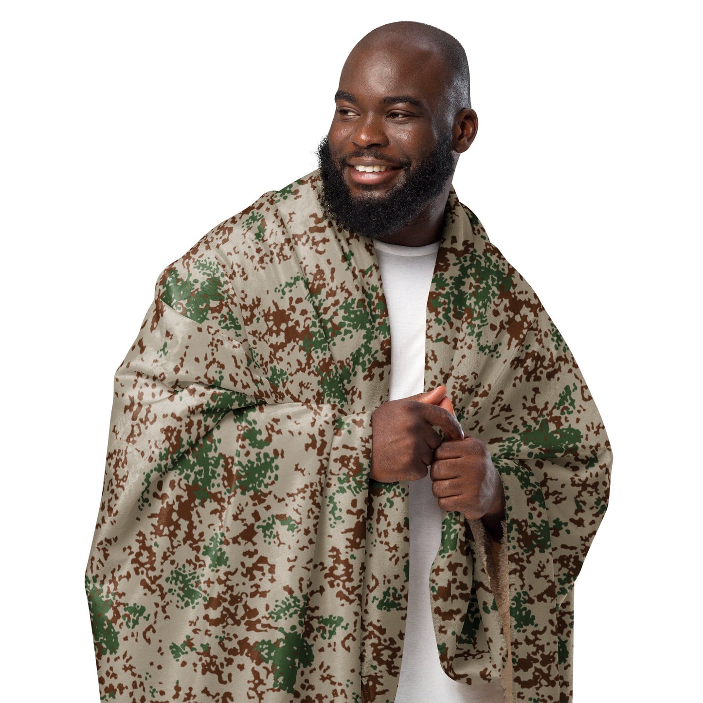 German Flecktarn Wüstentarn Desert CAMO Sherpa Blanket