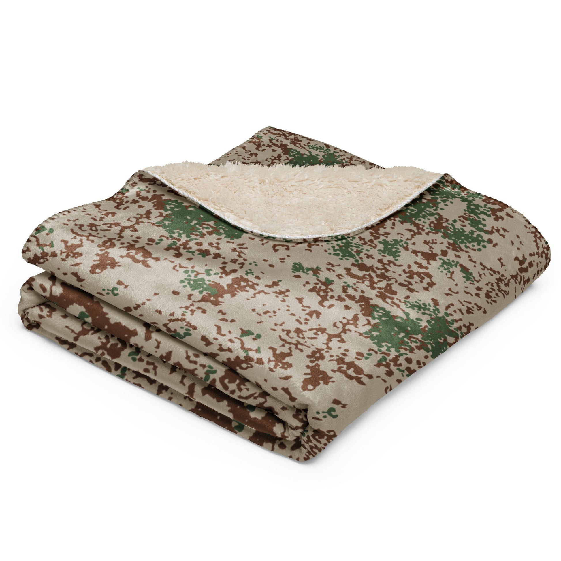 German Flecktarn Wüstentarn Desert CAMO Sherpa Blanket