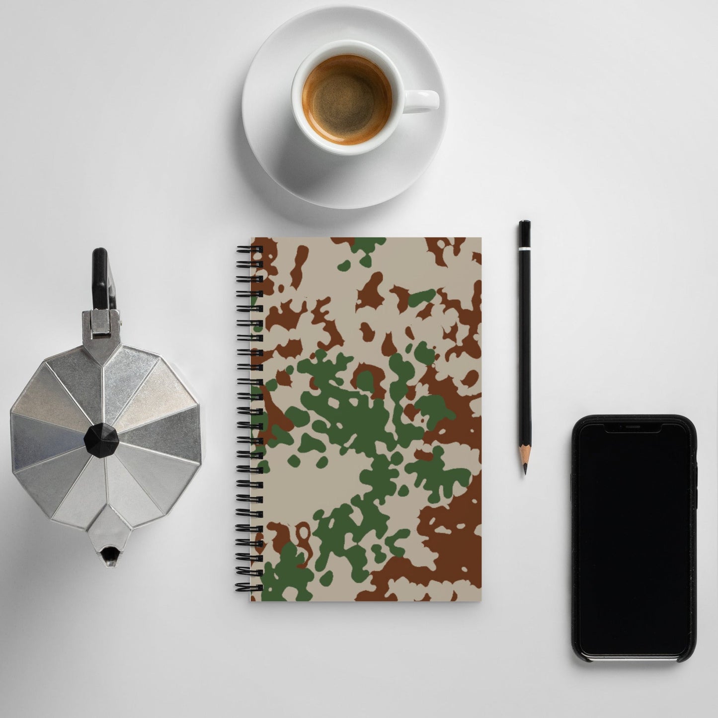 German Flecktarn Wüstentarn Desert CAMO Spiral Notebook