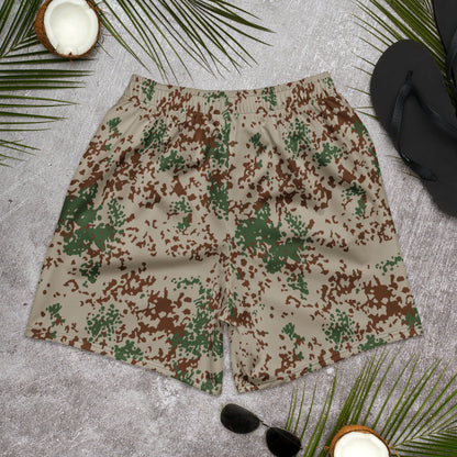 German Flecktarn Wüstentarn Desert CAMO Unisex Athletic Long Shorts