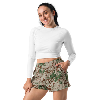 German Flecktarn Wüstentarn Desert CAMO Unisex Athletic Shorts