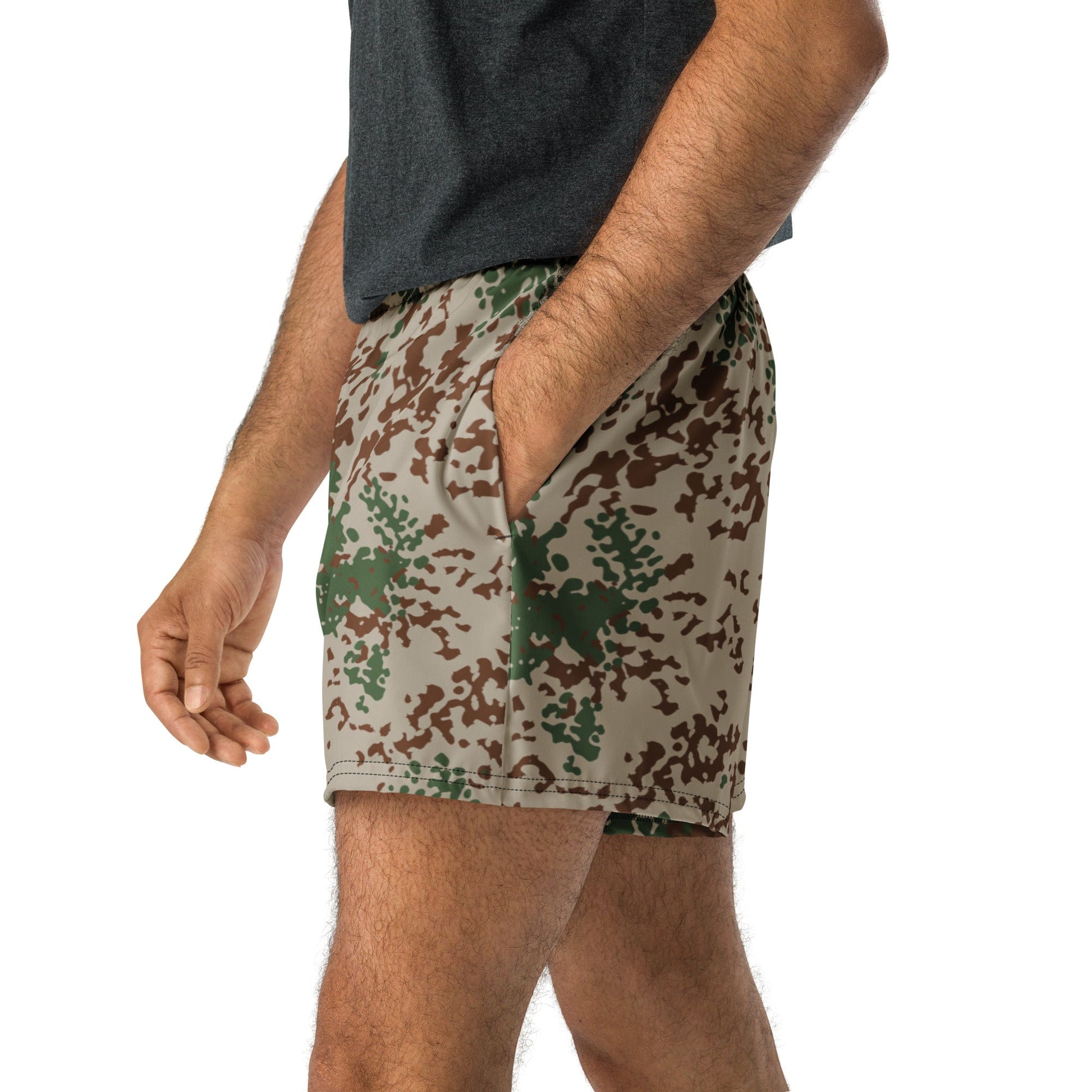 German Flecktarn Wüstentarn Desert CAMO Unisex Athletic Shorts - XS