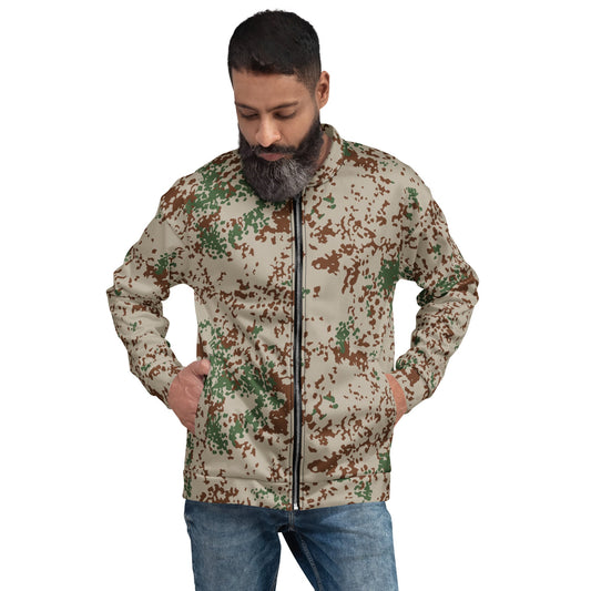 German Flecktarn Wüstentarn Desert CAMO Unisex Bomber Jacket - XS