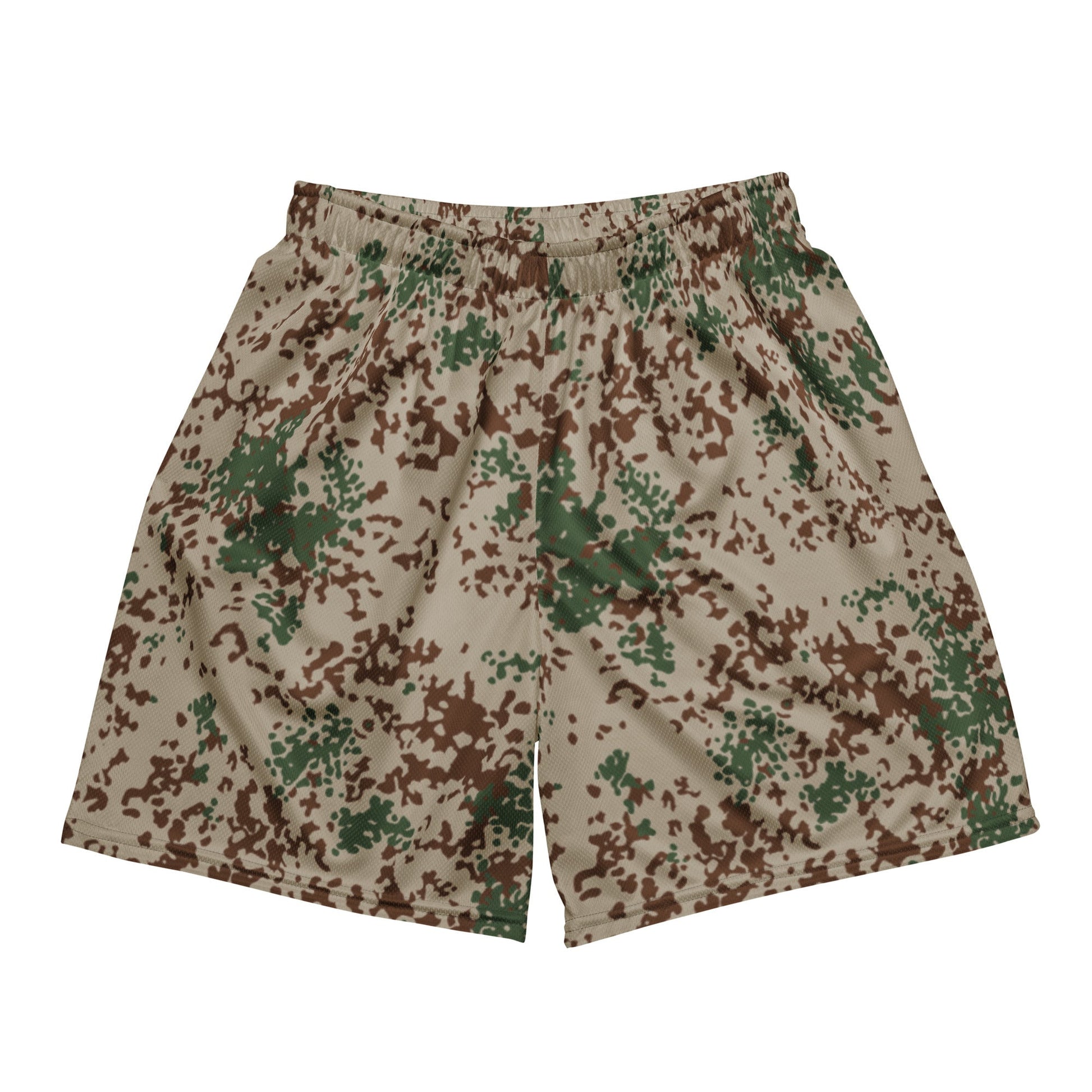 German Flecktarn Wüstentarn Desert CAMO Unisex Mesh Shorts - 2XS