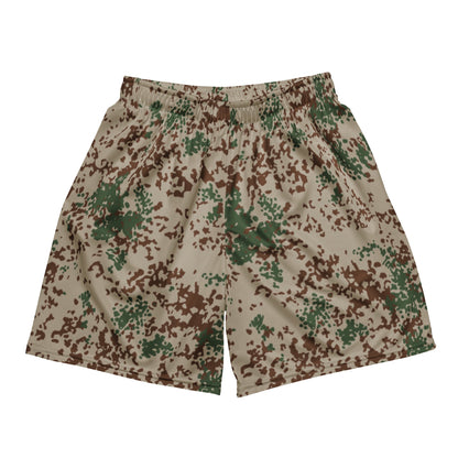 German Flecktarn Wüstentarn Desert CAMO Unisex Mesh Shorts - 2XS