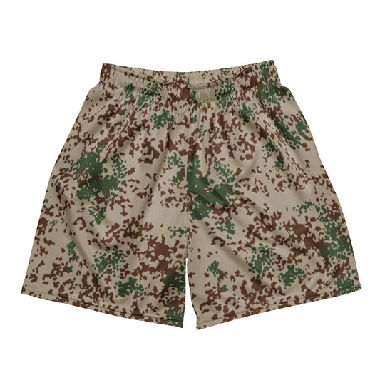 German Flecktarn Wüstentarn Desert CAMO Unisex Mesh Shorts - 2XS