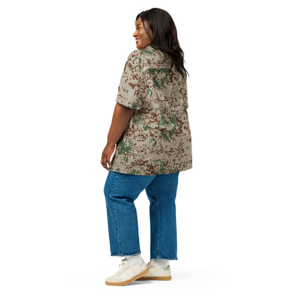 German Flecktarn Wüstentarn Desert CAMO Unisex Short-Sleeve Button Shirt