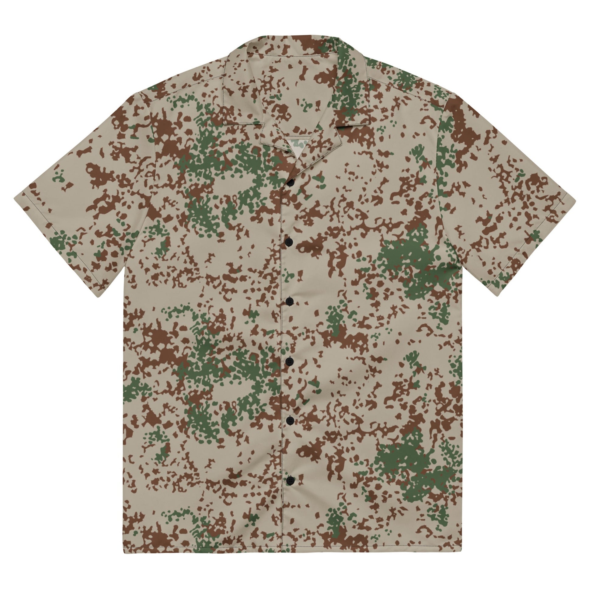 German Flecktarn Wüstentarn Desert CAMO Unisex Short-Sleeve Button Shirt
