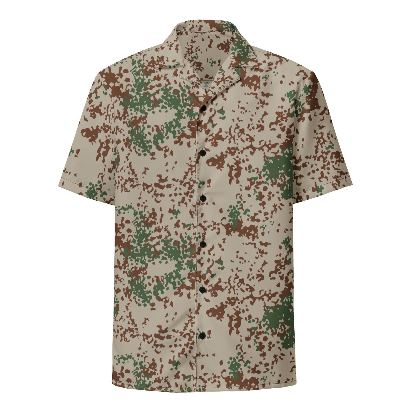German Flecktarn Wüstentarn Desert CAMO Unisex Short-Sleeve Button Shirt