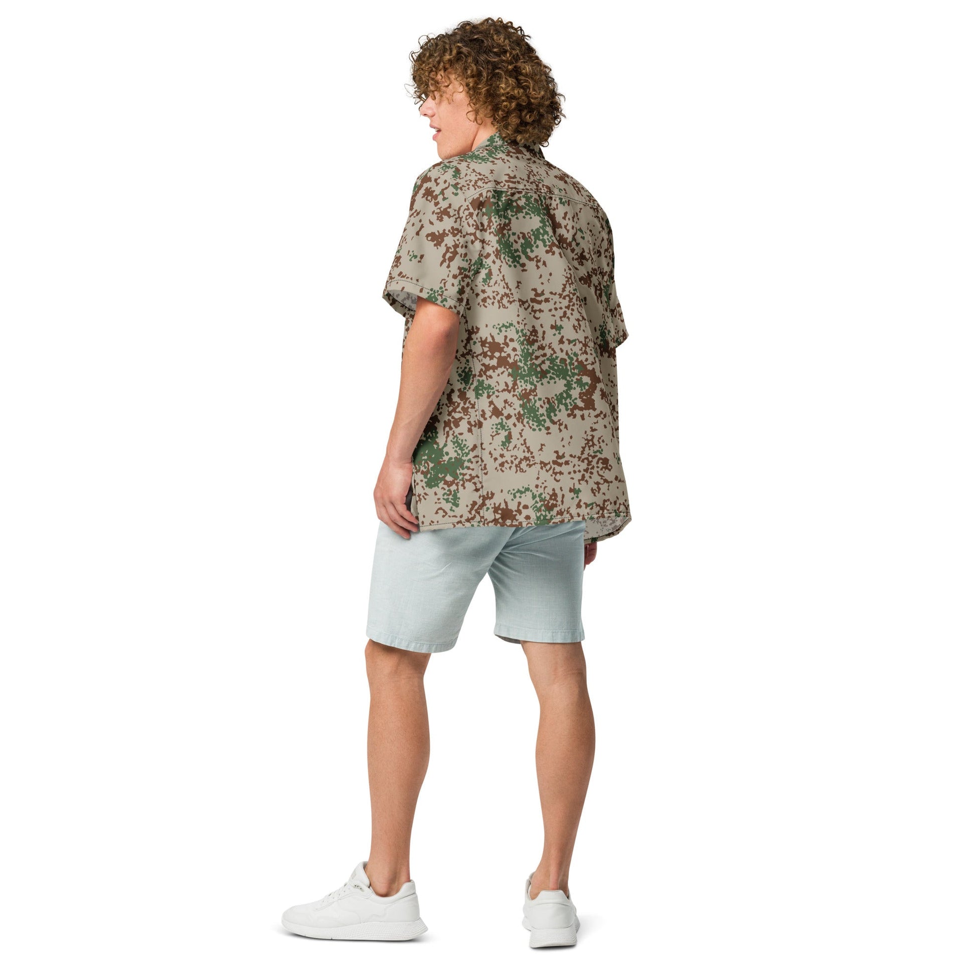 German Flecktarn Wüstentarn Desert CAMO Unisex Short-Sleeve Button Shirt