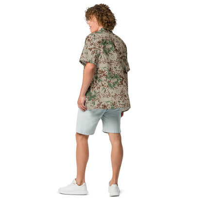 German Flecktarn Wüstentarn Desert CAMO Unisex Short-Sleeve Button Shirt