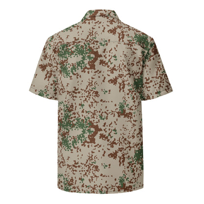 German Flecktarn Wüstentarn Desert CAMO Unisex Short-Sleeve Button Shirt