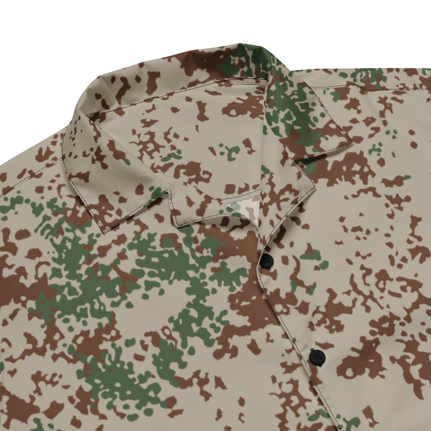 German Flecktarn Wüstentarn Desert CAMO Unisex Short-Sleeve Button Shirt