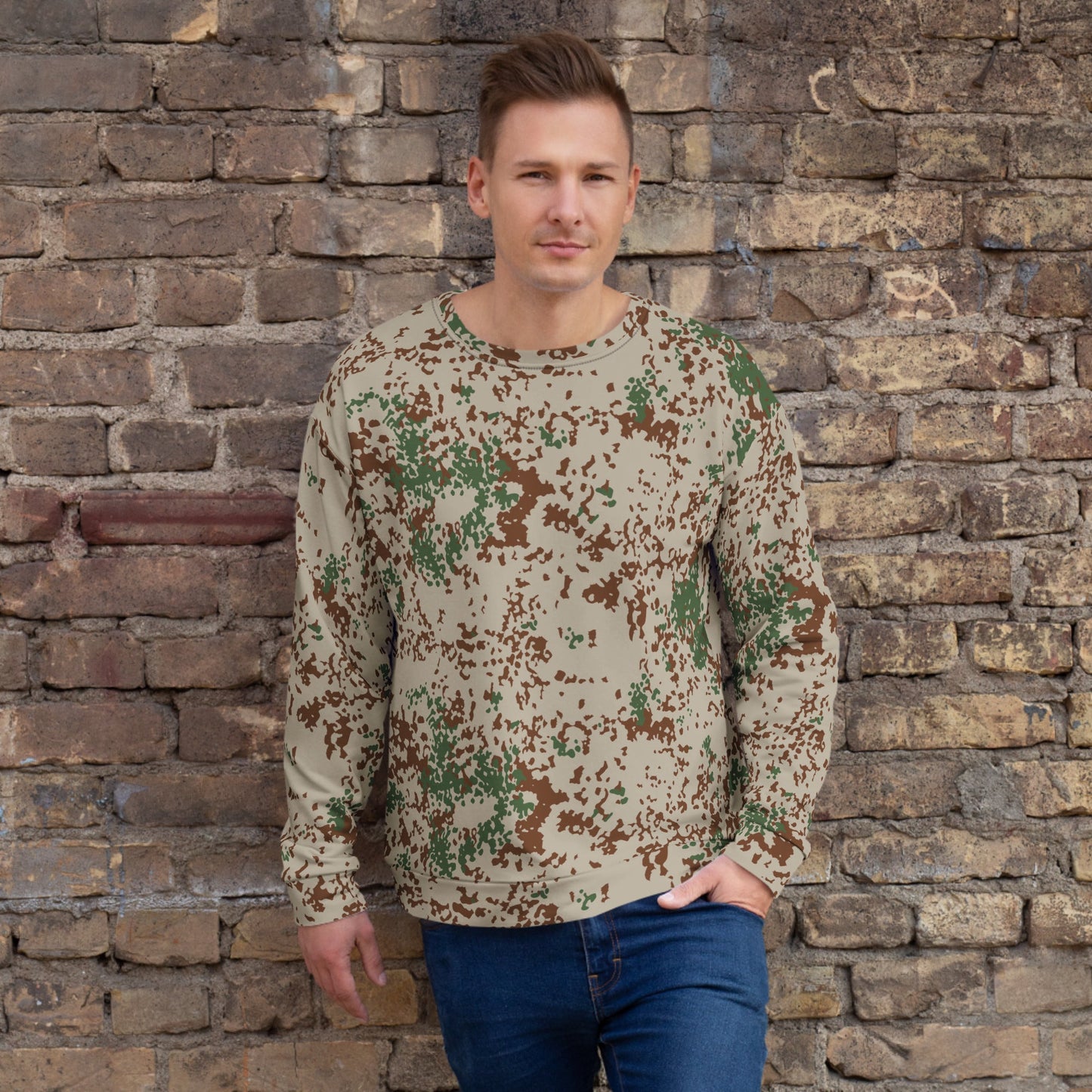 German Flecktarn Wüstentarn Desert CAMO Unisex Sweatshirt - XS
