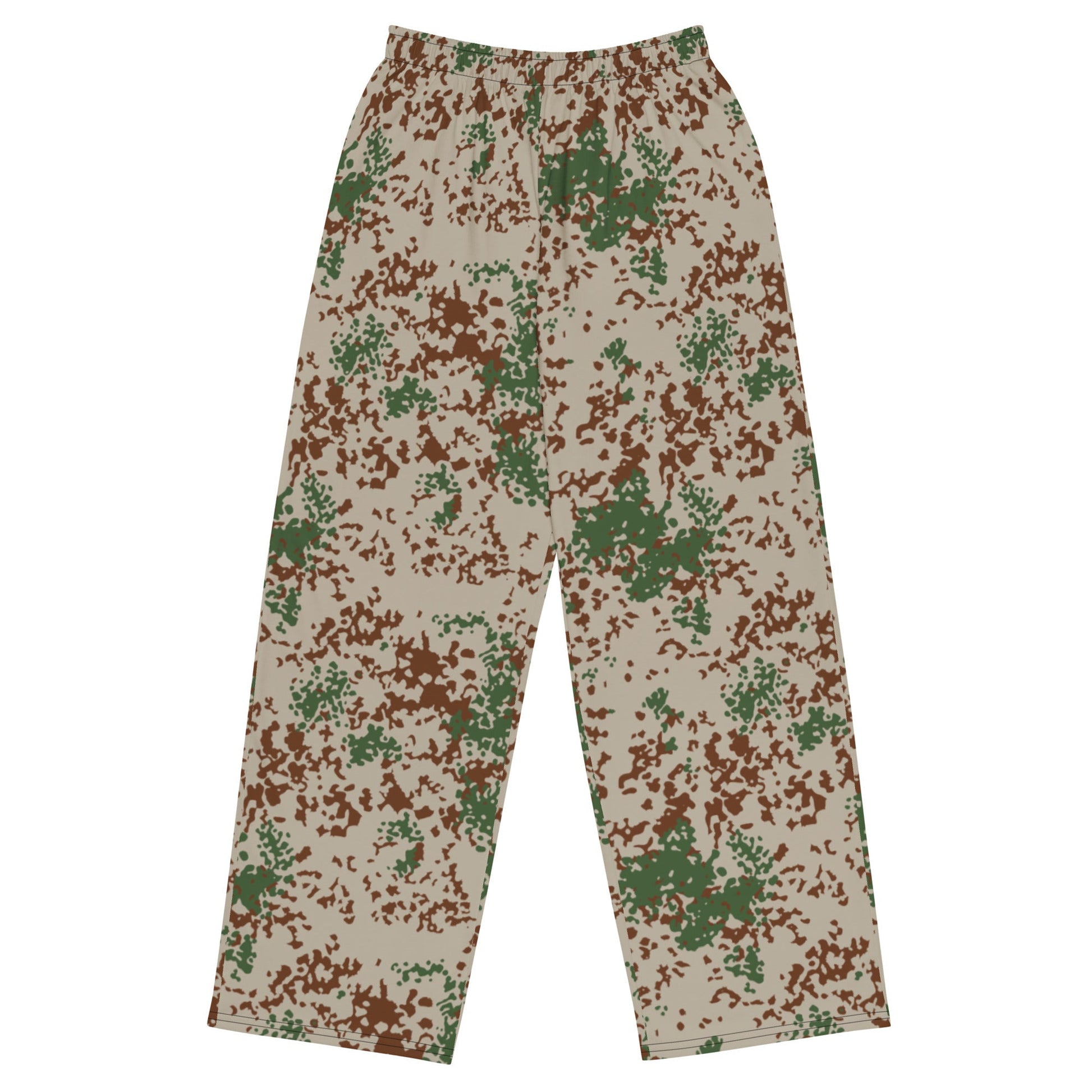 German Flecktarn Wüstentarn Desert CAMO Unisex Wide-Leg Leisure Pants - 2XS