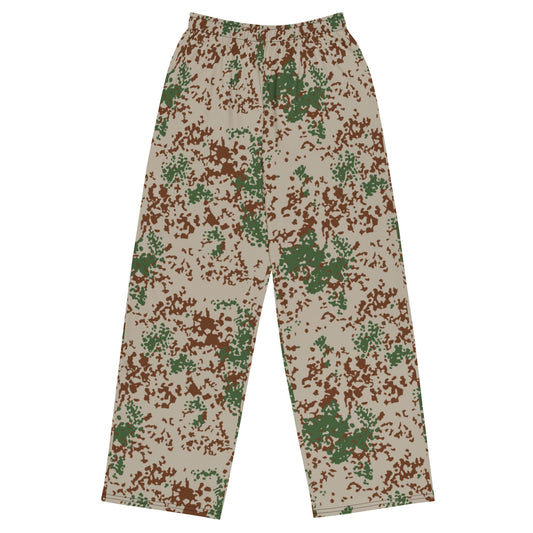 German Flecktarn Wüstentarn Desert CAMO Unisex Wide-Leg Leisure Pants - 2XS