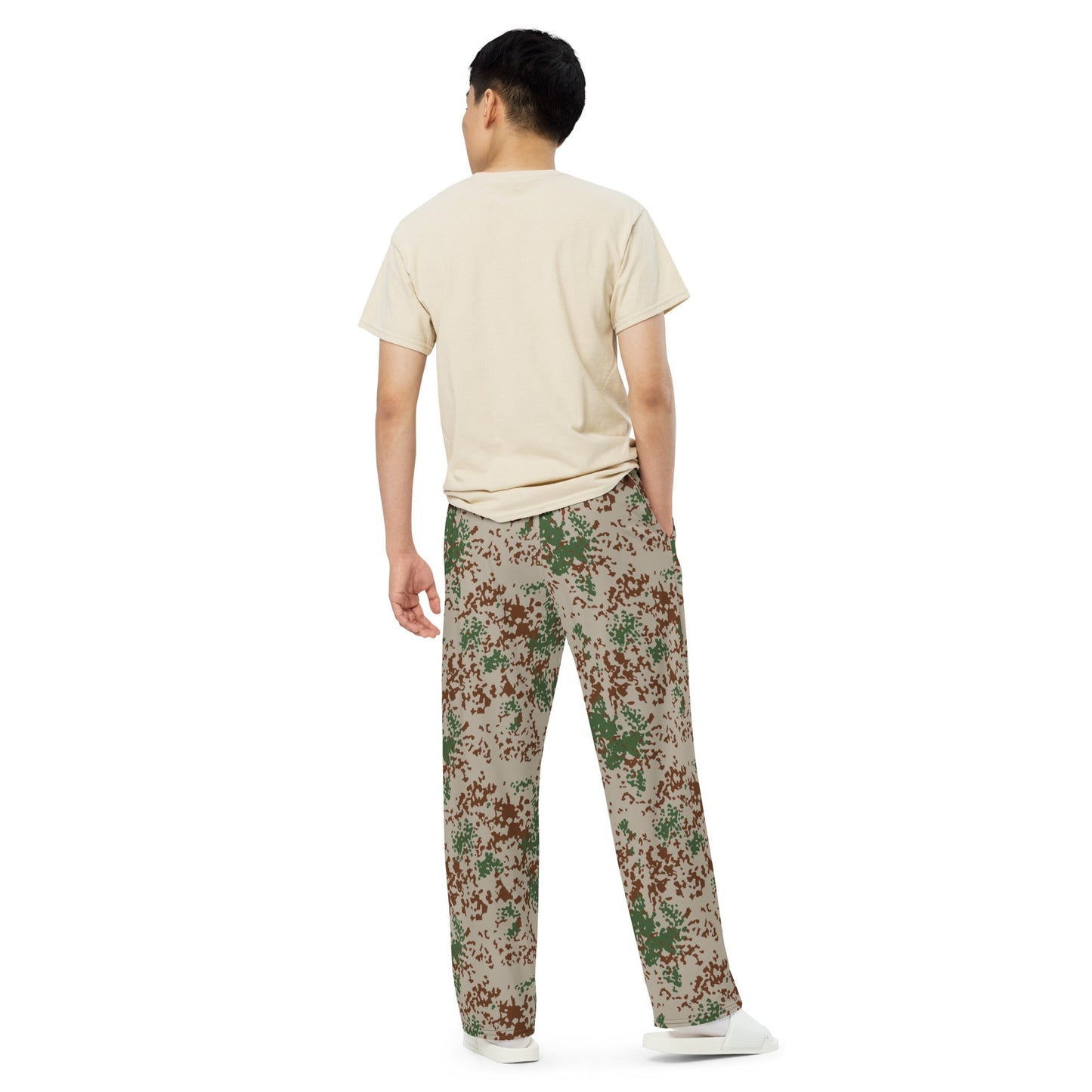 German Flecktarn Wüstentarn Desert CAMO Unisex Wide-Leg Leisure Pants