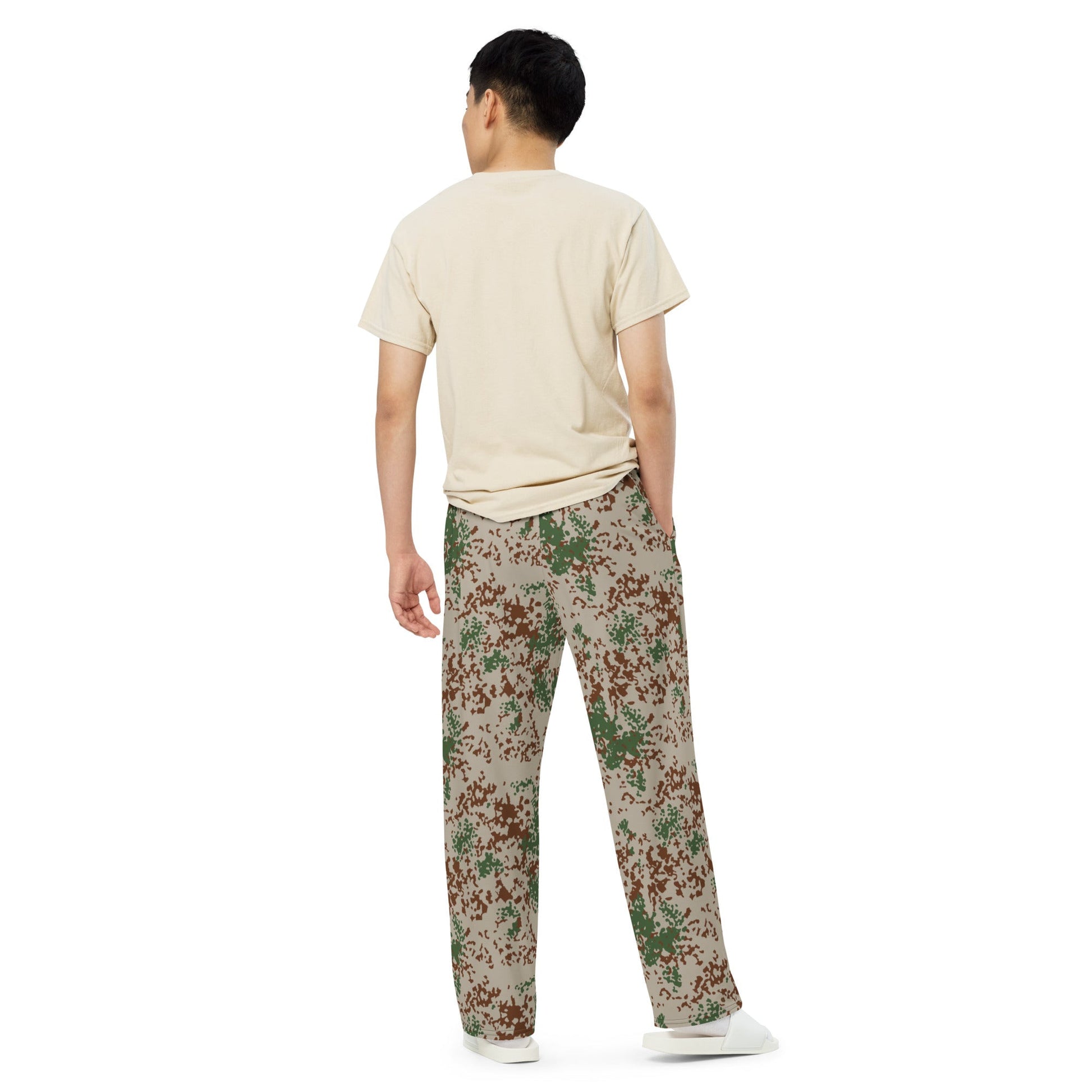 German Flecktarn Wüstentarn Desert CAMO Unisex Wide-Leg Leisure Pants
