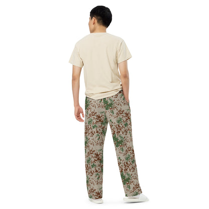 German Flecktarn Wüstentarn Desert CAMO Unisex Wide-Leg Leisure Pants