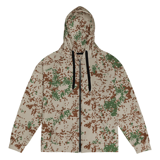 German Flecktarn Wüstentarn Desert CAMO Unisex Zip Hoodie - 2XS