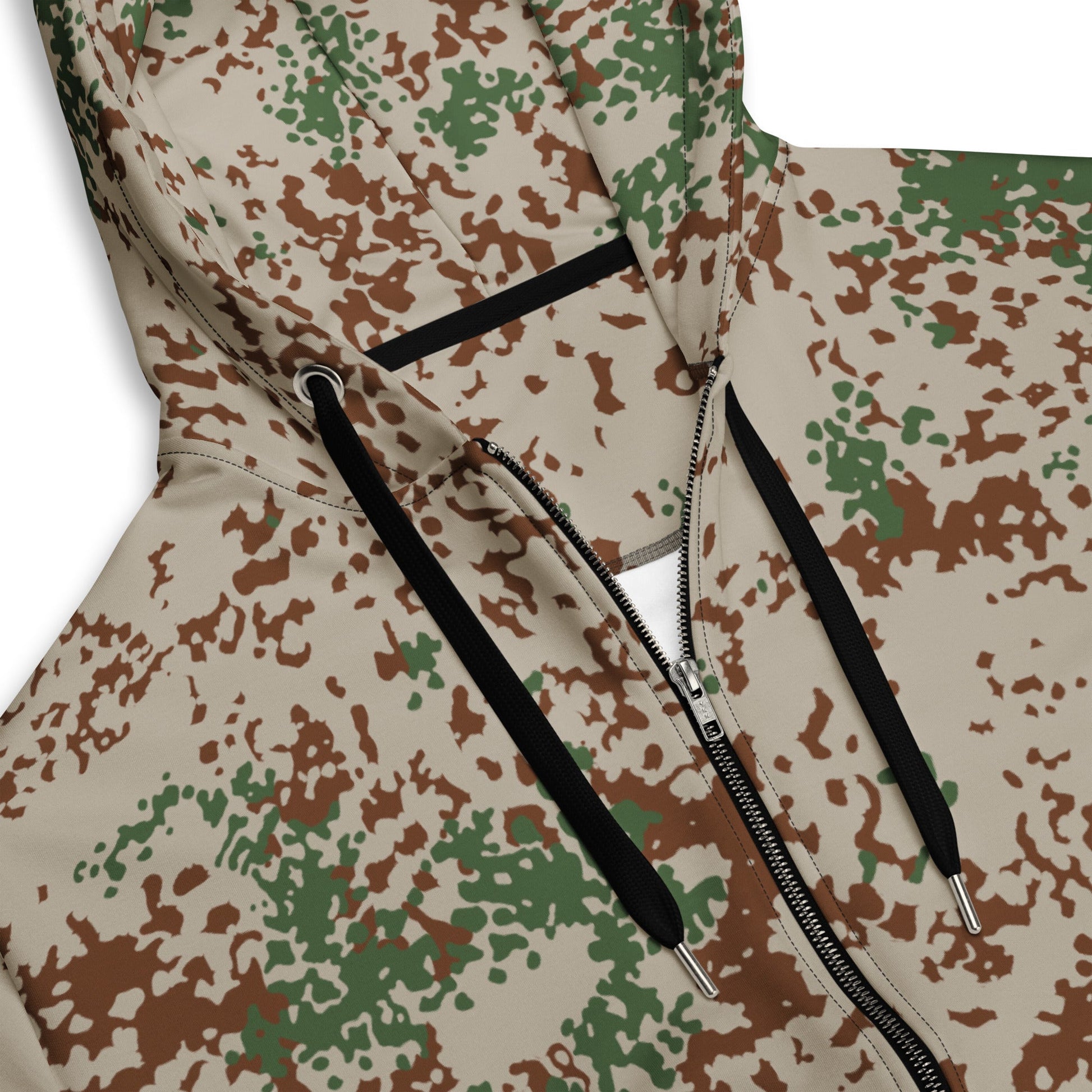 German Flecktarn Wüstentarn Desert CAMO Unisex Zip Hoodie
