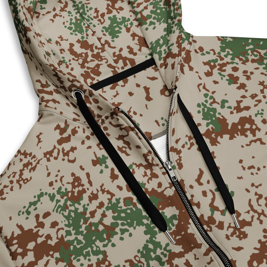 German Flecktarn Wüstentarn Desert CAMO Unisex Zip Hoodie