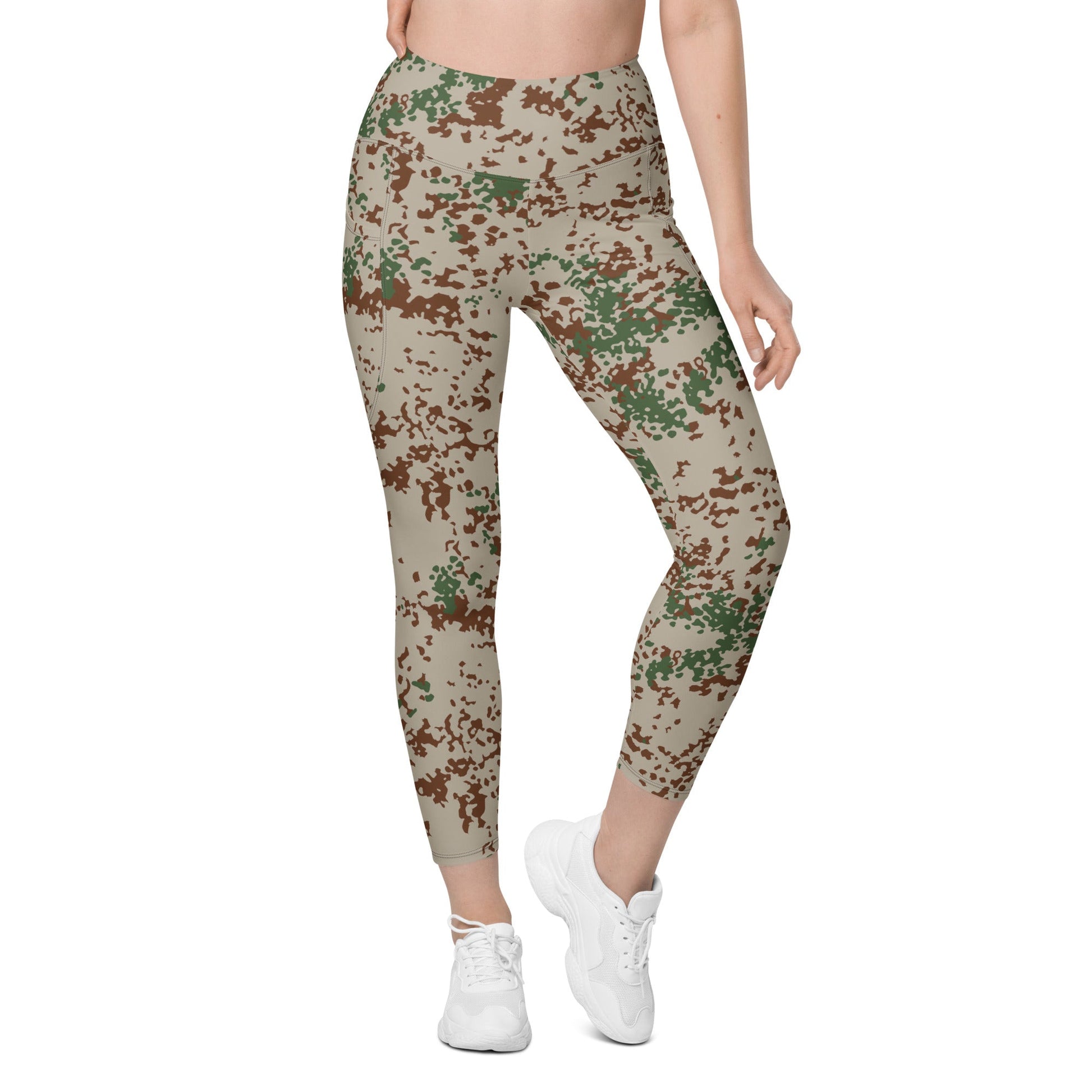 German Flecktarn Wüstentarn Desert CAMO Womens Leggings with Pockets