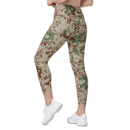 German Flecktarn Wüstentarn Desert CAMO Womens Leggings with Pockets