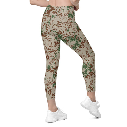 German Flecktarn Wüstentarn Desert CAMO Womens Leggings with Pockets