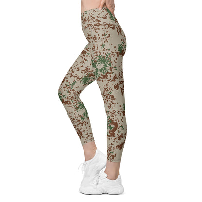 German Flecktarn Wüstentarn Desert CAMO Womens Leggings with Pockets