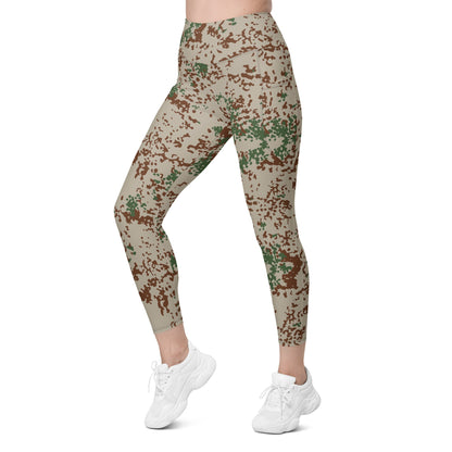 German Flecktarn Wüstentarn Desert CAMO Womens Leggings with Pockets