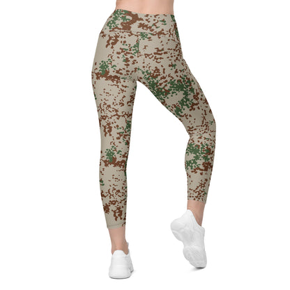 German Flecktarn Wüstentarn Desert CAMO Womens Leggings with Pockets