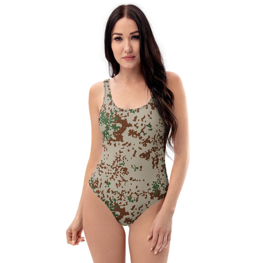 German Flecktarn Wüstentarn Desert CAMO Womens One-Piece Swimsuit - XS