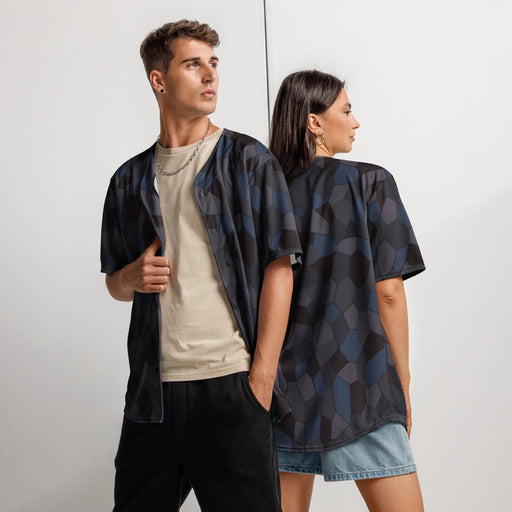 Lozenge Aircraft Night CAMO Unisex Baseball Jersey - 2XS