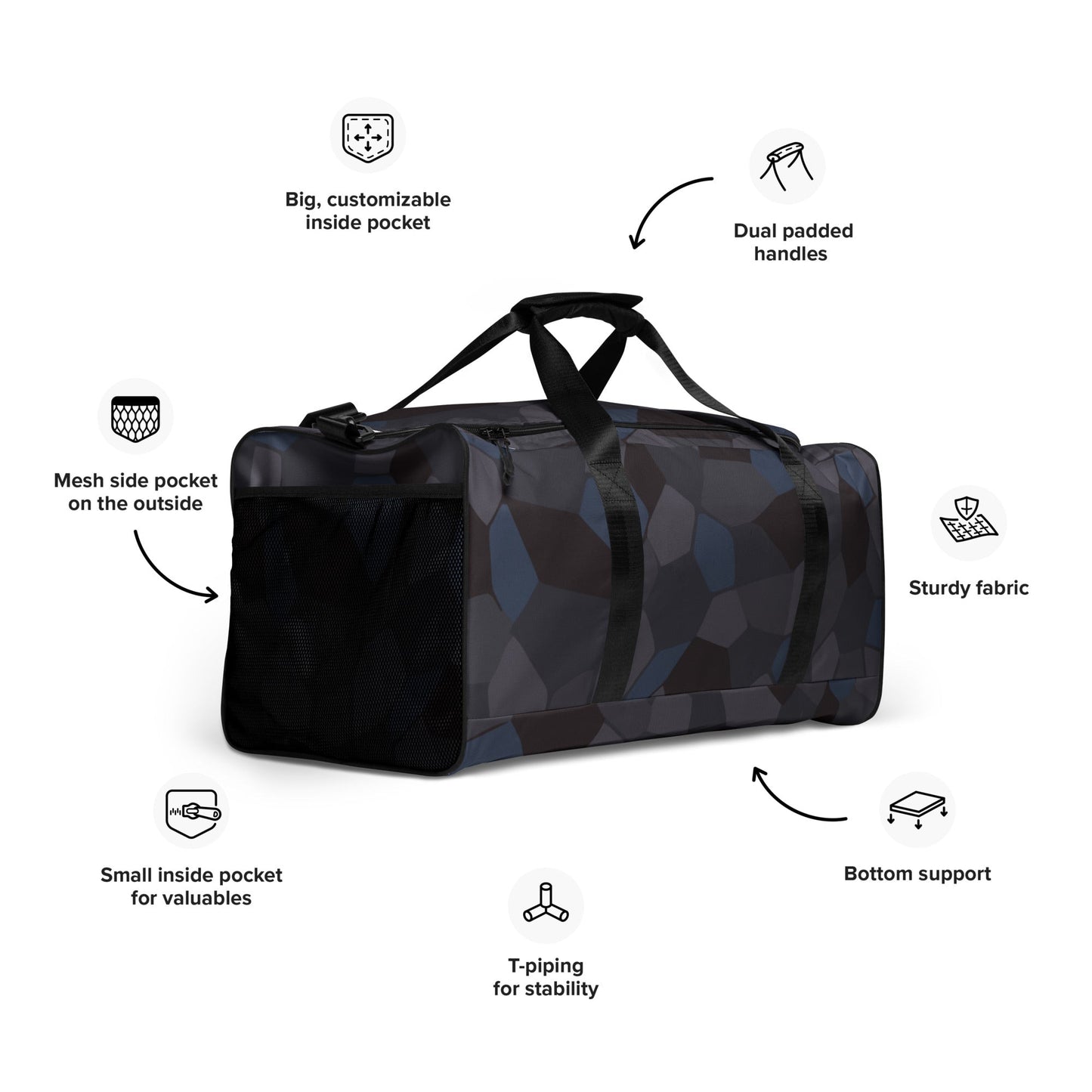 German WW1 Lozenge Aircraft Night CAMO Duffle bag - Bags