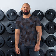 Lozenge Aircraft Night CAMO Mens Athletic T-Shirt - XS - Shirt