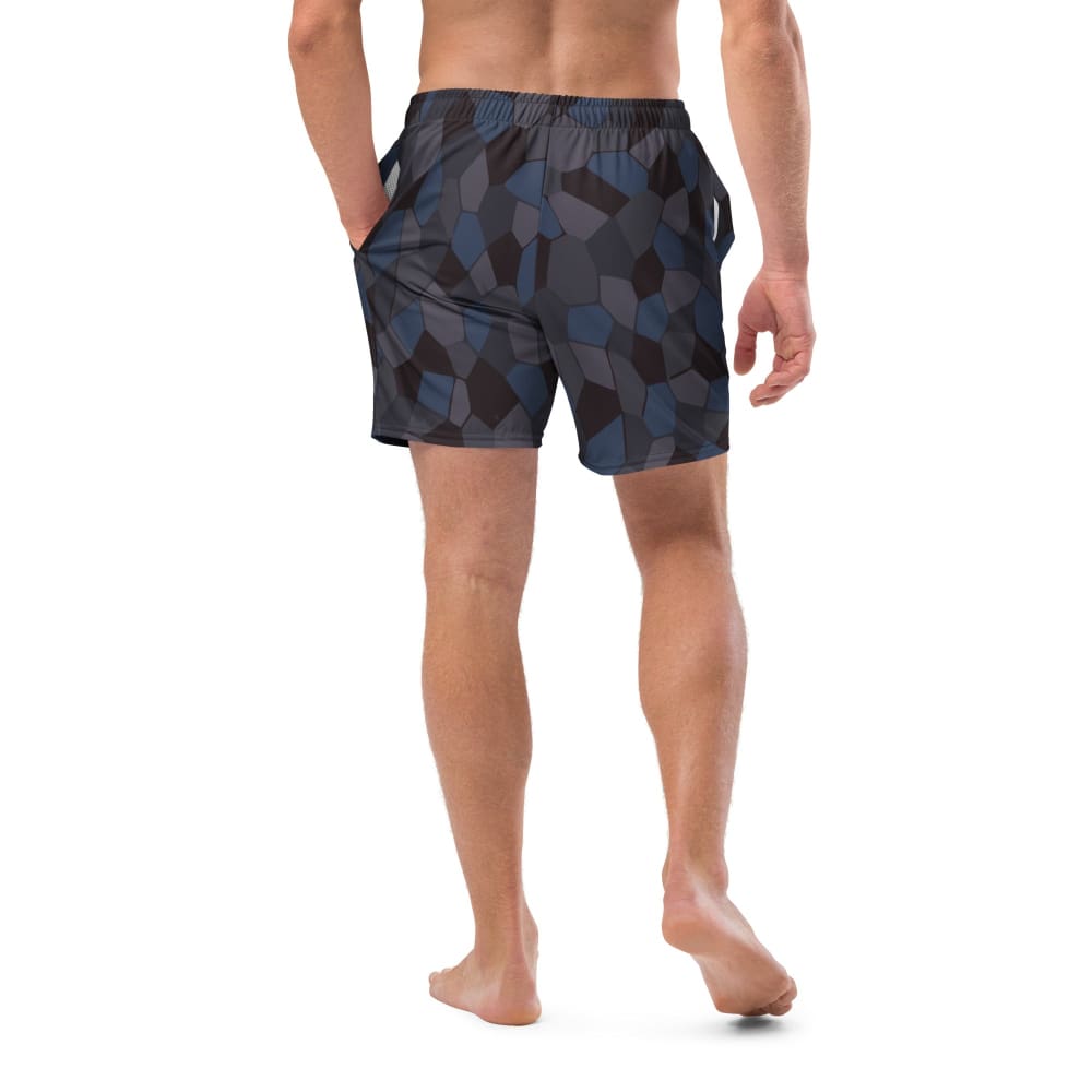 German WW1 Lozenge Aircraft Night CAMO Men’s Swim Trunks