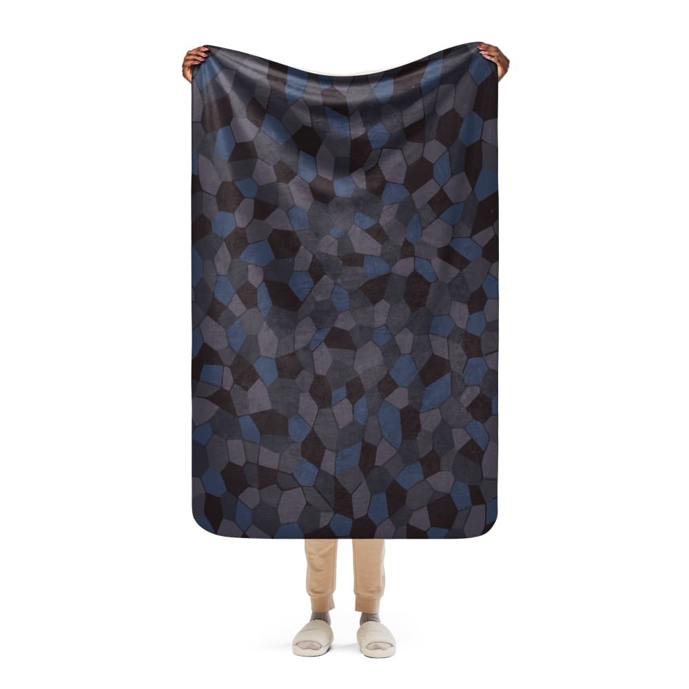 German WW1 Lozenge Aircraft Night CAMO Sherpa blanket - 37″×57″